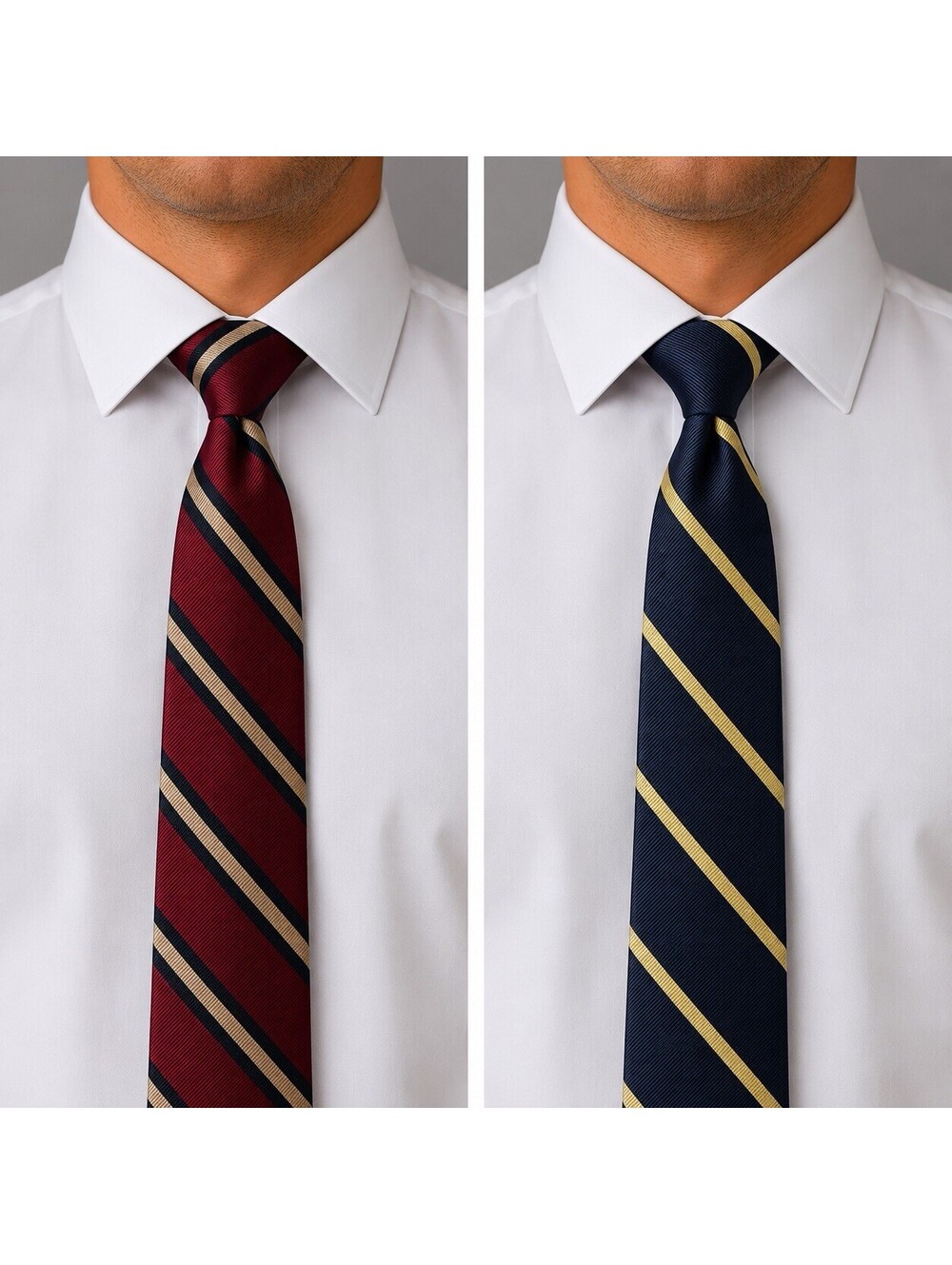 JoS. A. Bank Clothiers Men’s Tie Lot 2 Red Navy Striped 100% Silk NWOT